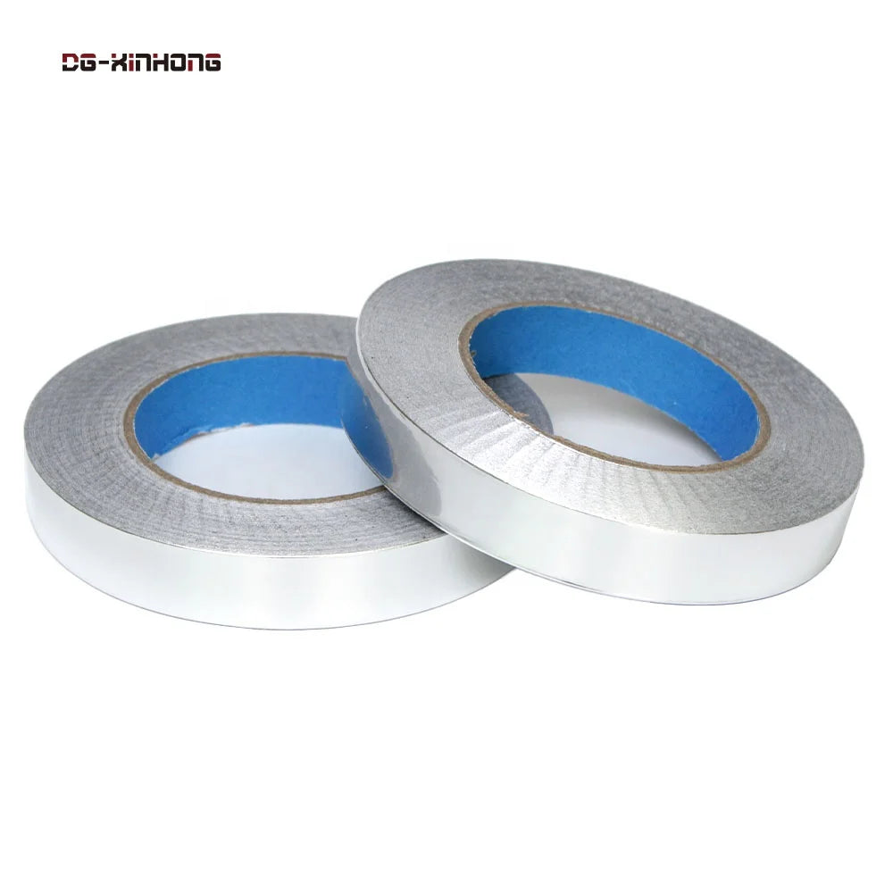 1- High Temperature Heat Resistant Fireproof Single or Double Side Conductive Adhesive Silver Metal Duct HAVC Aluminum Foil Tape