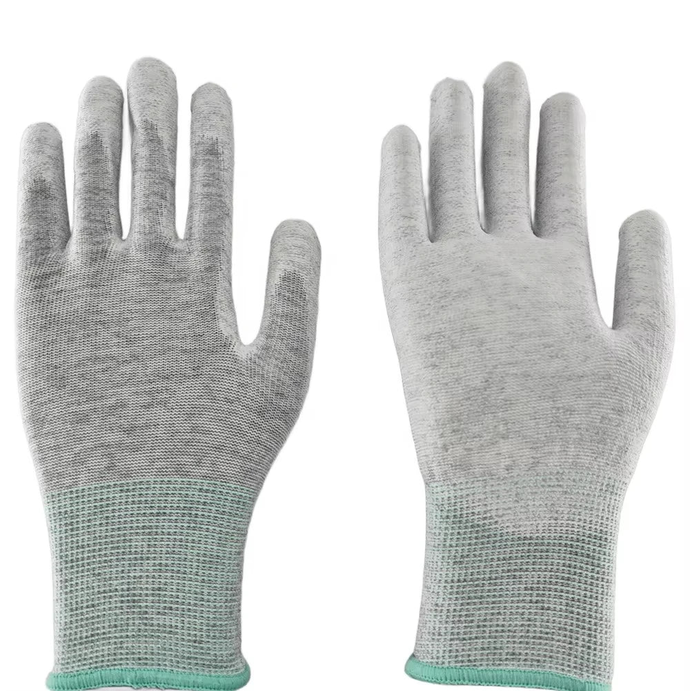 FR0304 ESD Nylon Glove with Carbon Fiber PU Plam Coating Gloves