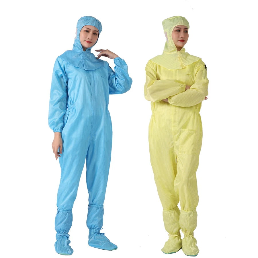 Industrial Washable Esd Clean Room Garment Anti-static Food Factory Work Clothes Jumpsuits Uniform Suit Coverall Without Hood