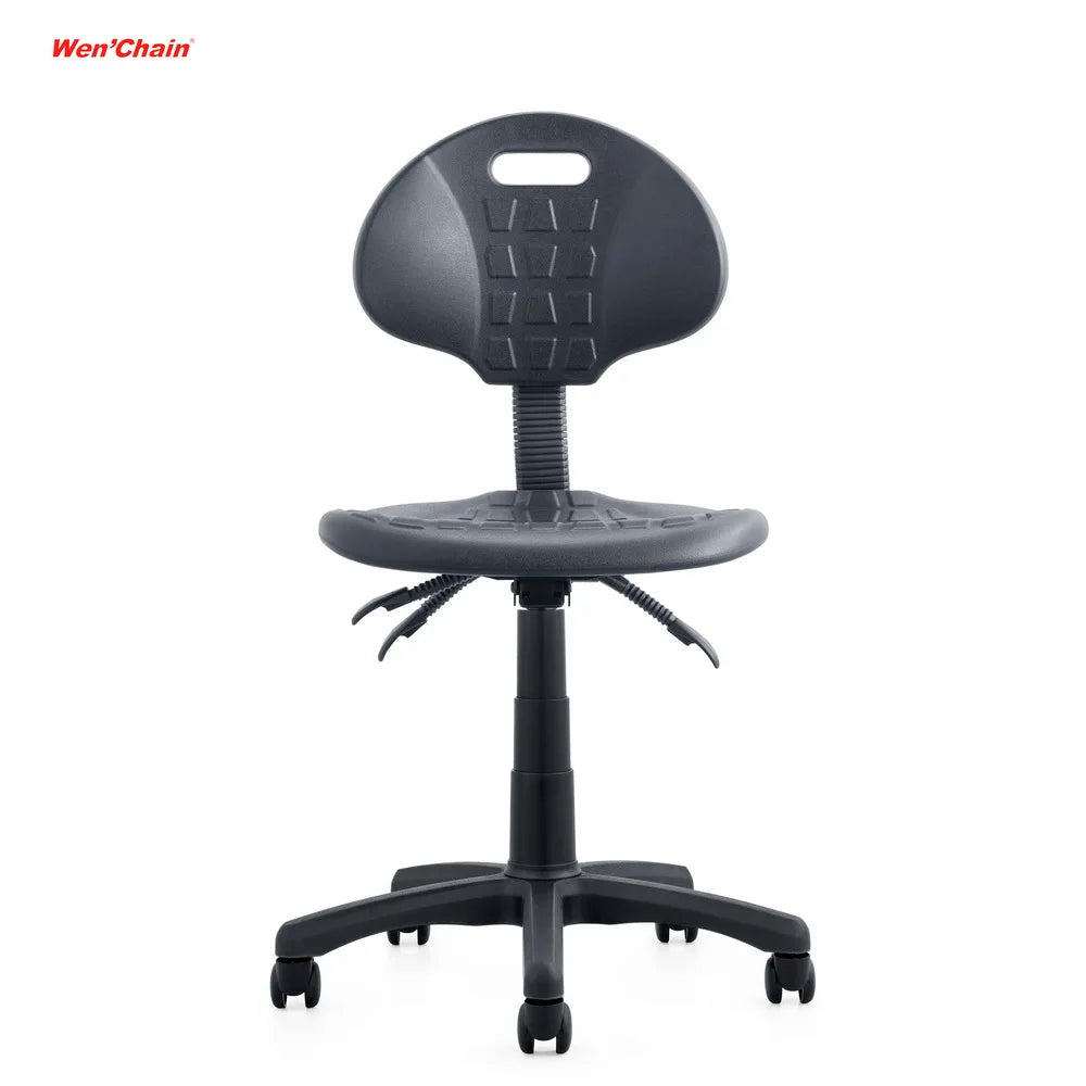 Wenchen Office Furniture Antistatic High ESD Soft PU Lab Foot Ring 2 Lever Mechanism Tilting Work Stool Laboratory Chairs