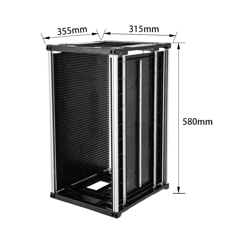 355*315*580 mm Plastic Antistatic SMT ESD Magazine Rack PCB Suppliers Belt Adjust Antistatic Magazine Rack