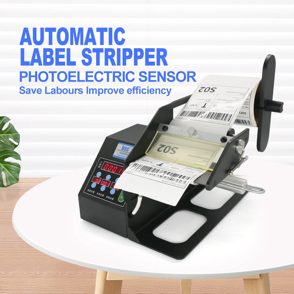Bsc Series Stickers Automatic Tag Label Stripper Machine Automatic Dispenser Machine Label Dispenser for Rolls of Sticker Labels