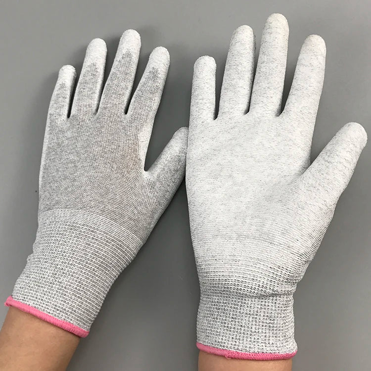 High Quality Factory Supply PU Coated Palm Gloves Cleanroom Safe ESD Anti Static Gloves for Electronics