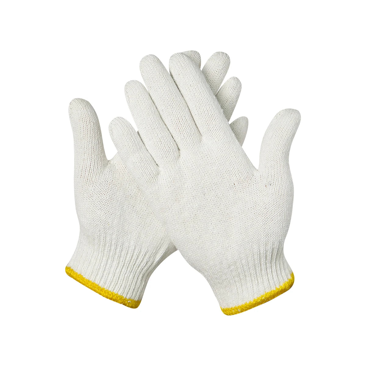 White Cotton Gloves for Construction Safety & Gardening Work-Protective Work Gloves Wholesale
