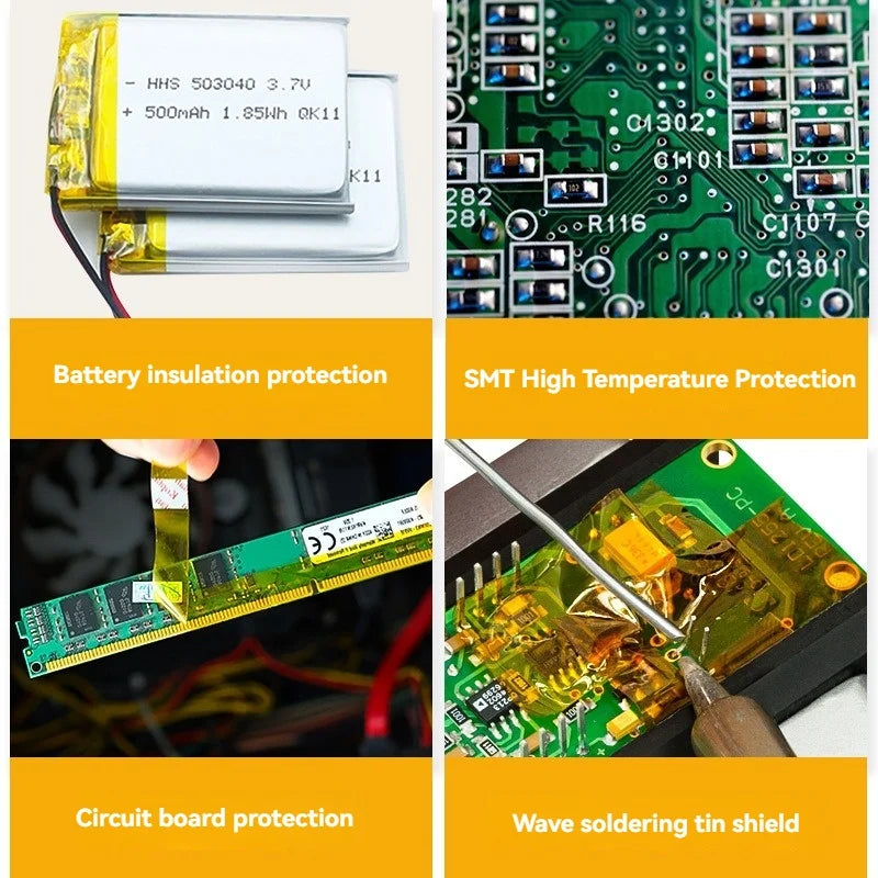 High Temperature Insulation Masking PI Film PCB Polyimide Tape