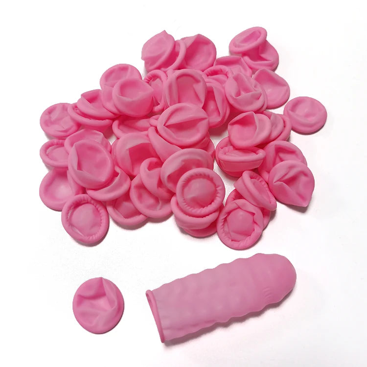 Wholesale Disposable Antistatic Finger Cot Powder Free ESD Anti-static 100% Latex Finger Cots for Lab and Cleanroom