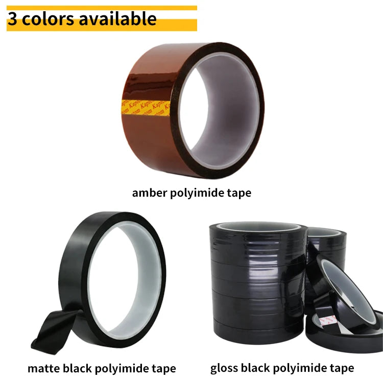For PCB SMT & Semiconductor | Anti-static PI Tape | 200°C Heat Resistant Amber Tape | UL94V-0 Certified