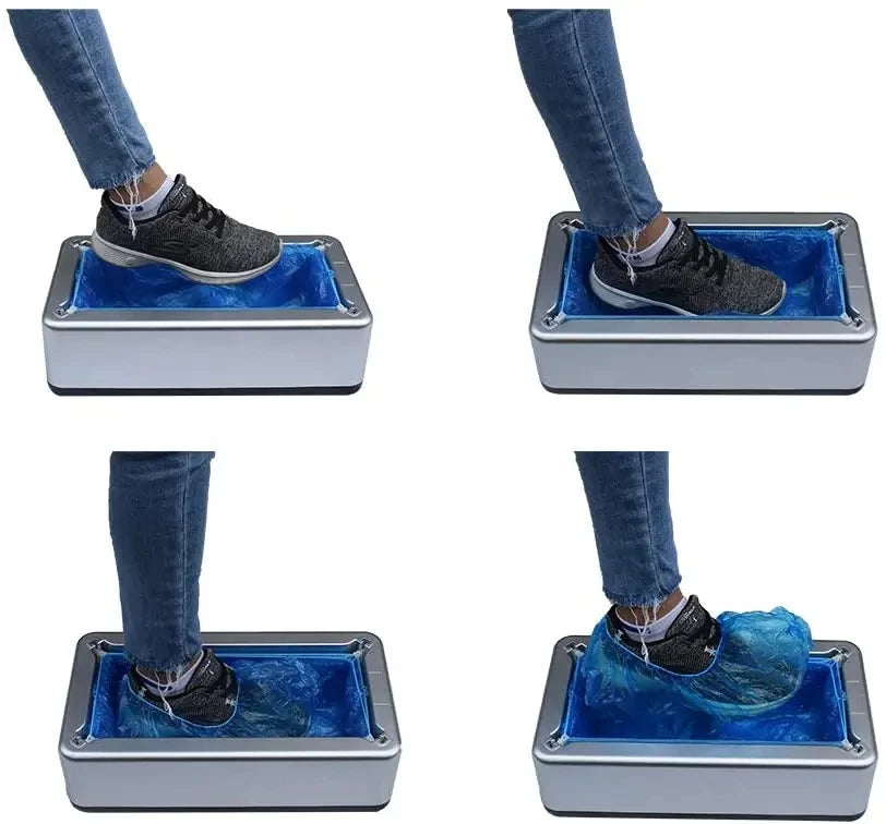 Automatic Disposable Waterproof Overshoes Dispenser Portable Hand-Free Shoe Cover Machine for Home Office Supermarket Smart Home