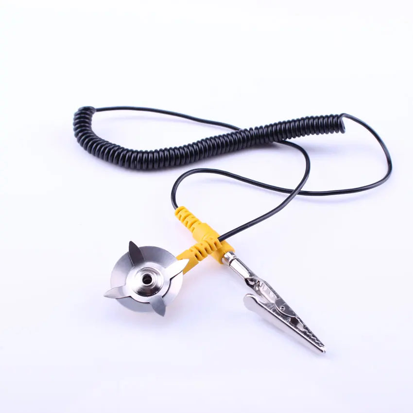 Green Yellow Antistatic Cleanroom Grounding Cord Earth Grounding Wire ESD Grounding Cable for ESD Mat Grounder