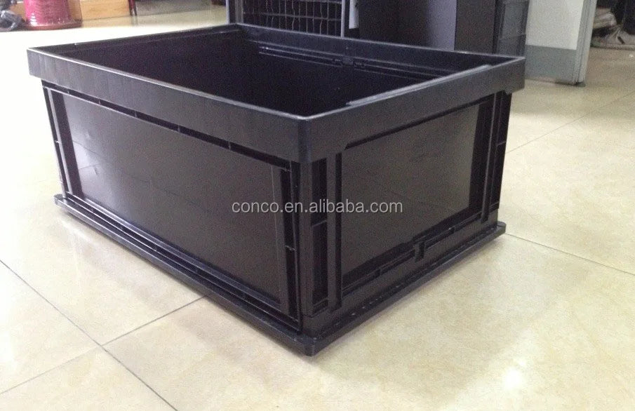 Foldable Plastic Storage Box, ESD Antistatic Folding Box Bins for Electronic Components