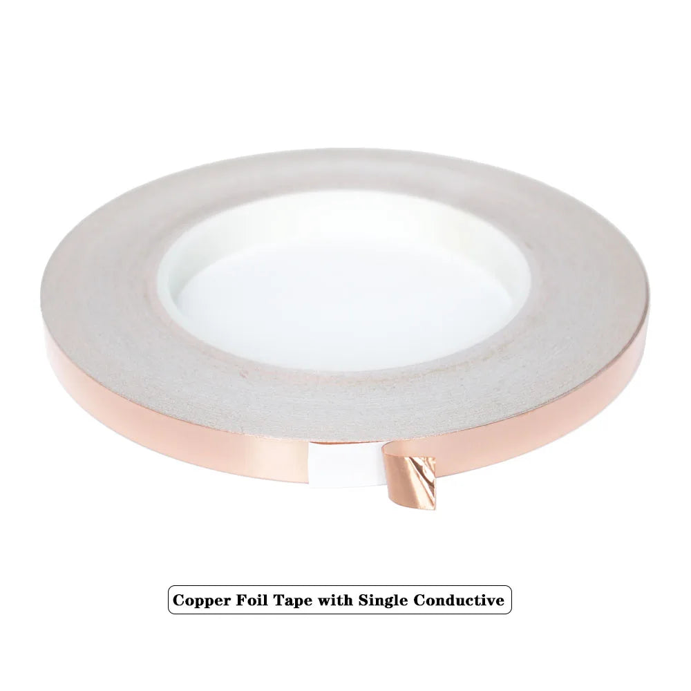 1- High Temperature Heat Resistant Single Sided Conductive Electrical EMI Shielding Against Slug Snail Copper Foil Adhesive Tape