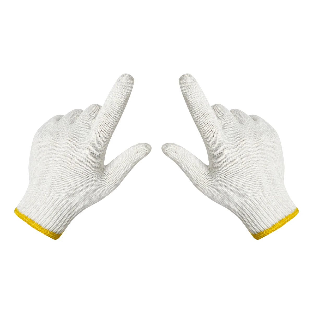 White Cotton Gloves for Construction Safety & Gardening Work-Protective Work Gloves Wholesale