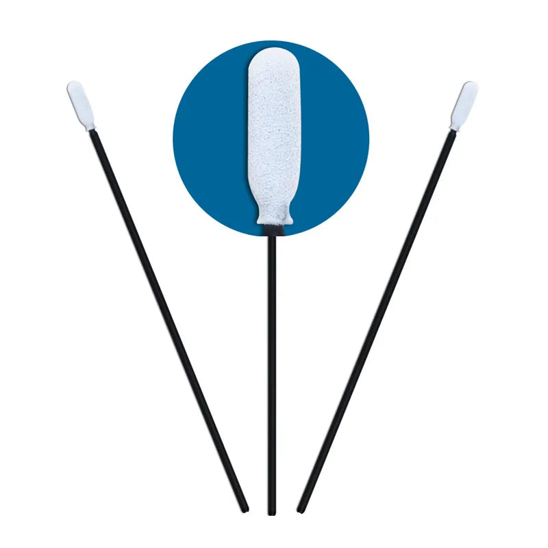 Industrial Long Black Handle Disposable Polyurethane Dust Free Cleanroom Foam Flexible Tip Swab