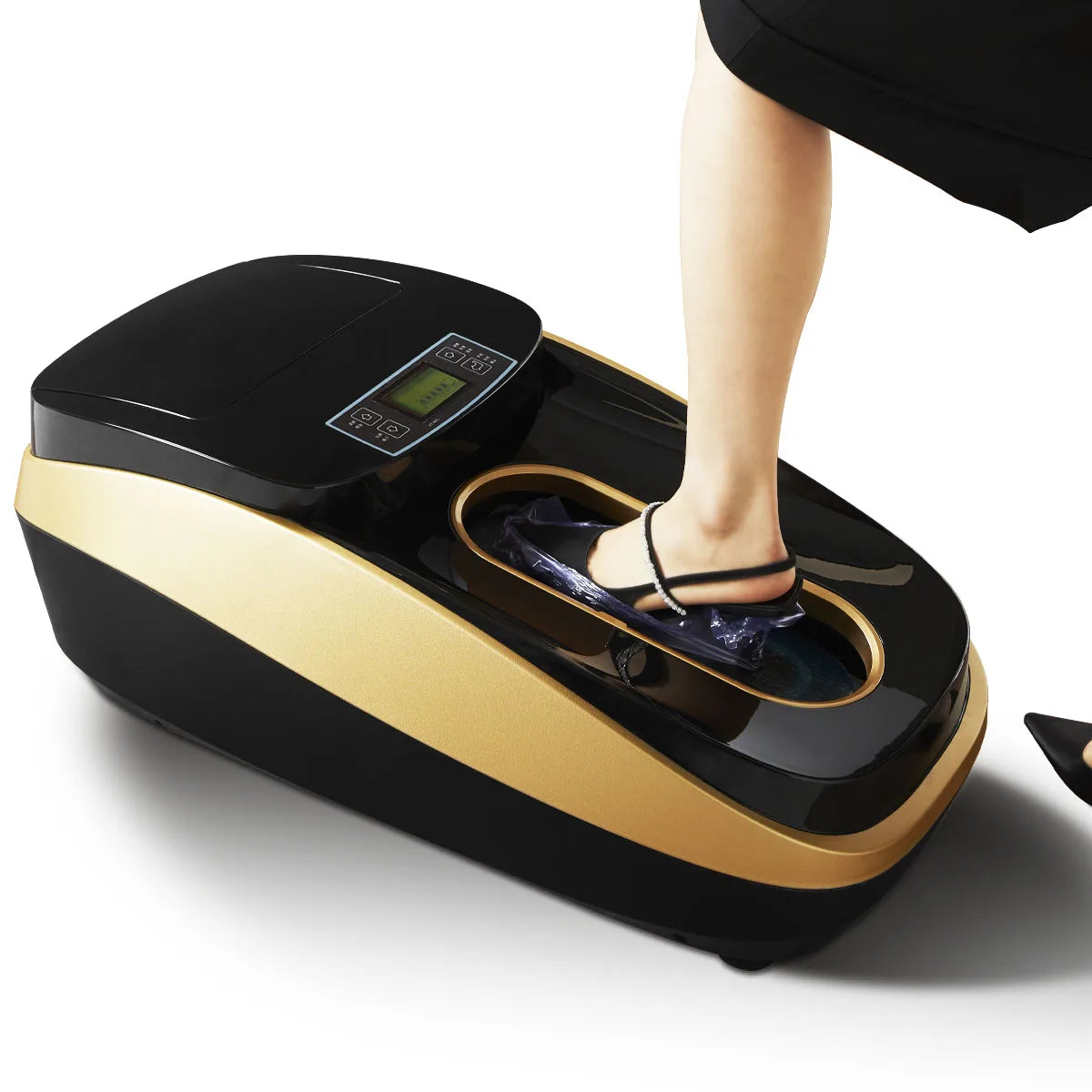LK-X1300 Automatic Shoe Cover Machine Intelligent Sanitary Shoe Cover Dispenser with 1 Roll Plastic Shrink Film