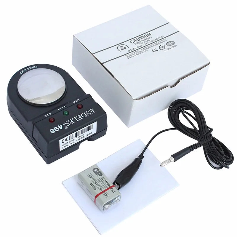 Economic 498 ESD Anti-Static Bracelet Tester for Cleanroom Wrist Straps Safety Products
