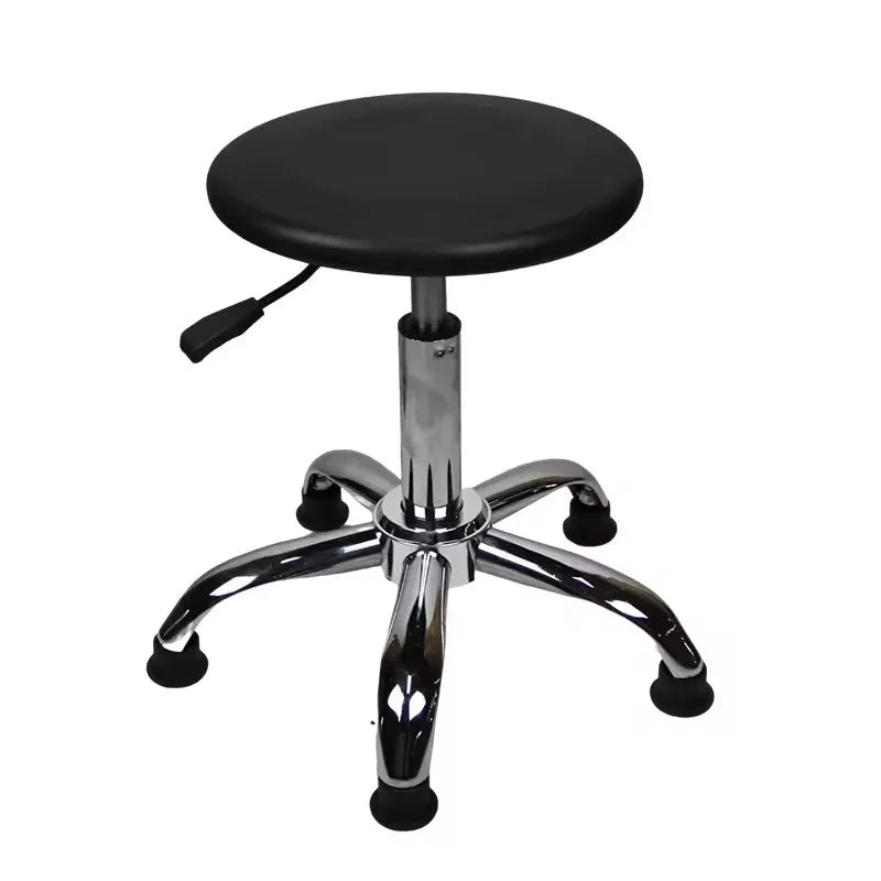 Factory Direct Round Steel Laboratory ESD PU Stool Swivel Chair for Biology and Science Comfortable Metal Seat