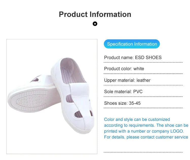 Esd Cleanroom Safety Shoes Antistatic Work Shoes