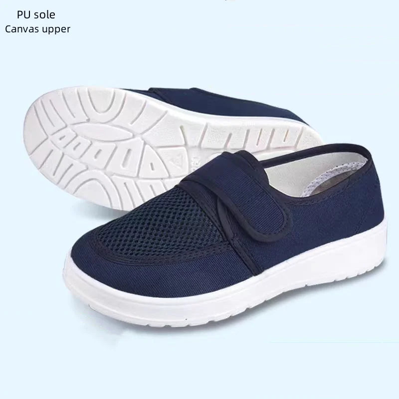 Factory Cleanroom Mesh Canvas Protective PU Work Shoes ESD Work Shoes Anti-static Shoes