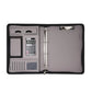 MQQ A4 Folder Power Charging Ring Binders Folder For A4 File Padfolio Leather Calculator