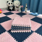 Soft Plush Mat Toys Eva Foam Puzzle Carpet Warm Playmat for Living Room Balcony Pink Spliceable Carpet 30*30*1CM