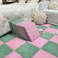 Soft Plush Mat Toys Eva Foam Puzzle Carpet Warm Playmat for Living Room Balcony Pink Spliceable Carpet 30*30*1CM
