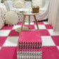 Soft Plush Mat Toys Eva Foam Puzzle Carpet Warm Playmat for Living Room Balcony Pink Spliceable Carpet 30*30*1CM
