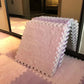 Soft Plush Mat Toys Eva Foam Puzzle Carpet Warm Playmat for Living Room Balcony Pink Spliceable Carpet 30*30*1CM
