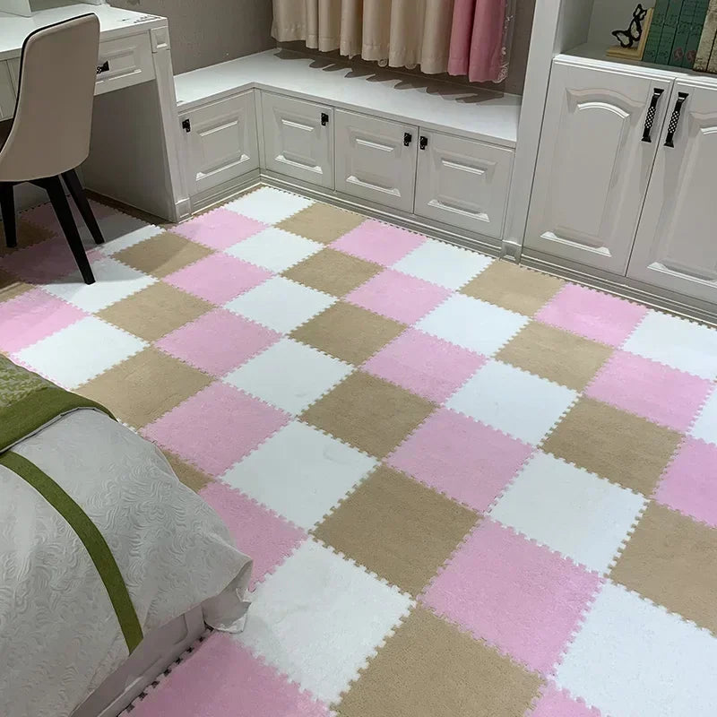 5-20pcs Soft Plush Kids Carpet Baby Play Mat  Baby Play Mat in Children's Room Keep Warm Playmat  for Baby Floor Baby Foam Mat