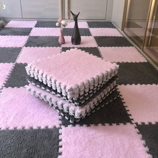5-20pcs Soft Plush Kids Carpet Baby Play Mat  Baby Play Mat in Children's Room Keep Warm Playmat  for Baby Floor Baby Foam Mat
