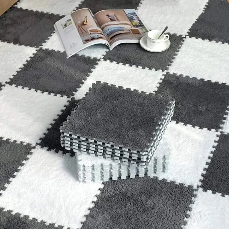 5-20pcs Soft Plush Kids Carpet Baby Play Mat  Baby Play Mat in Children's Room Keep Warm Playmat  for Baby Floor Baby Foam Mat
