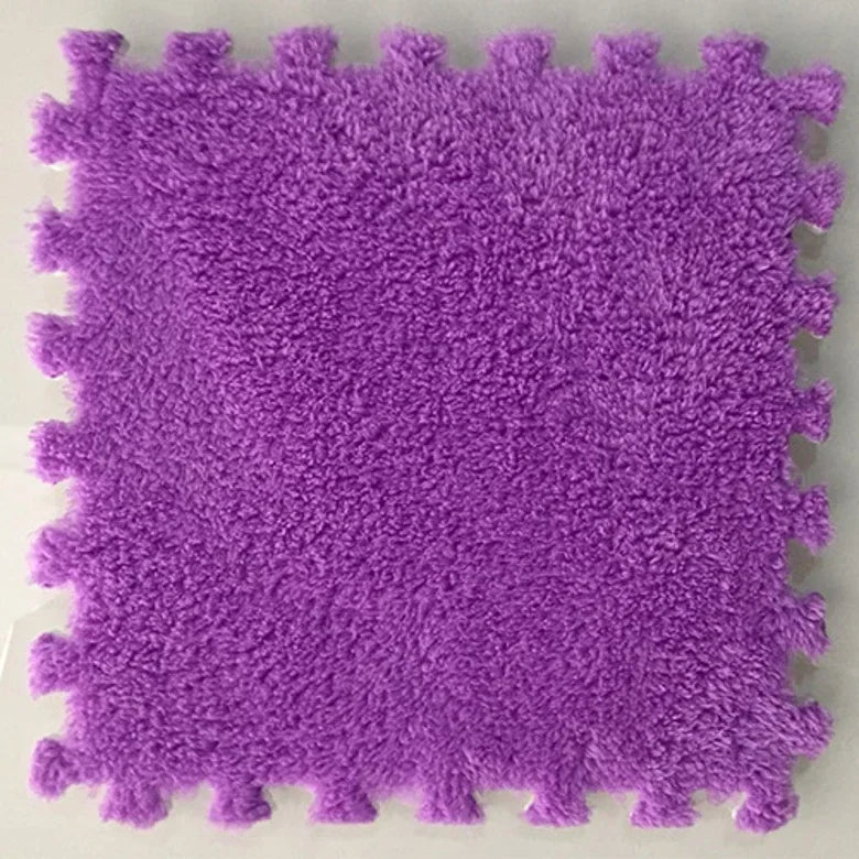 EVA Crawling Mat Stitching Suede Floor Mat Baby Play Mat Home Fashion Living Room Bedroom Puzzle Foam Carpet 30*30*1cm