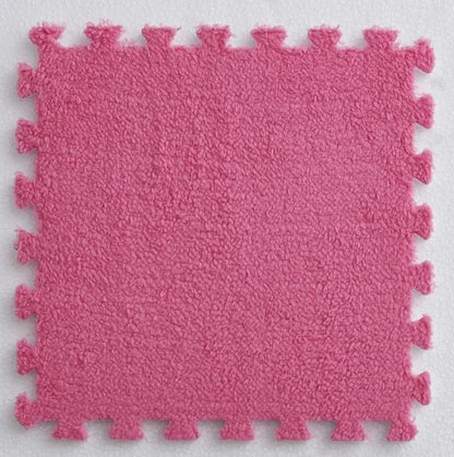 EVA Crawling Mat Stitching Suede Floor Mat Baby Play Mat Home Fashion Living Room Bedroom Puzzle Foam Carpet 30*30*1cm