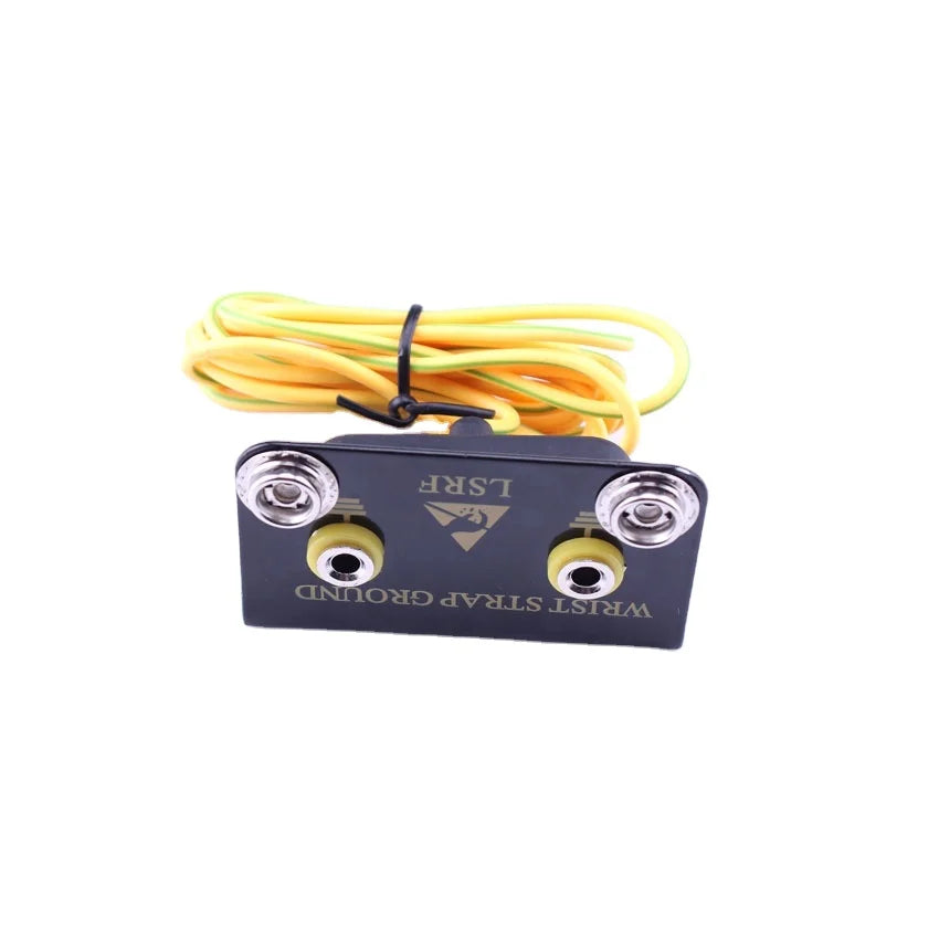 High Quality L Type PU 1.8 Meters Earth Anti-Static ESD Wrist Strap Dual Bench Grounding Socket Plug for Industrial Antistatic