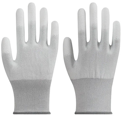 FR0306 Conductive Copper Fiber Glove PU Fingertip Coating Gloves