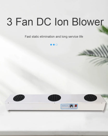 Hot Selling High Quality Horizontal Ion Fan Overhead Industrial Ionizing Air Blower With 3 Fans