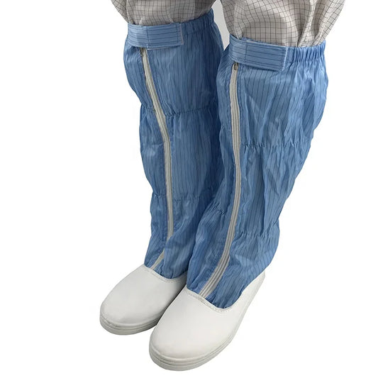 Reusable Waterproof  PU Leather PVC Sole Clean Room Antistatic Shoes Industrial Cleanroom ESD Safety Boots