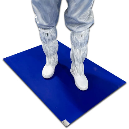 30 Layers White Blue Adhesive Floor Peelable Basketball Court Data Center Sticky Mats Sports for Cleaning Shoes