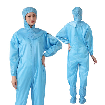 Industrial Washable Esd Clean Room Garment Anti-static Food Factory Work Clothes Jumpsuits Uniform Suit Coverall Without Hood