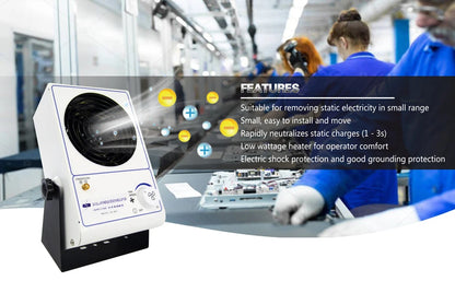 Factory Direct SL-001 Bench Top ESD Antistatic Ionizer Fan Ionizing Air Blower for Wholesales