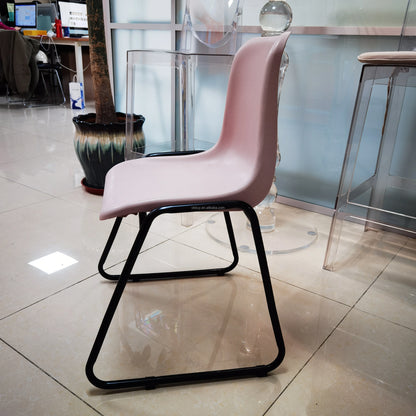 Anti-static Plastic Seat Metal Leg Dining Chair Wholesale High Quality Cheap Custom Stackable Fast Food Restaurant for Sale
