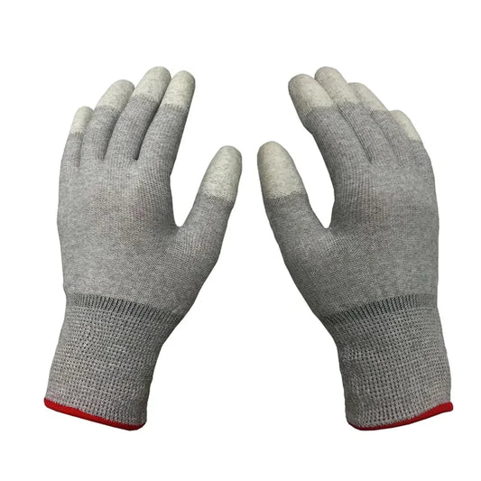 FR0306 Conductive Copper Fiber Glove PU Fingertip Coating Gloves