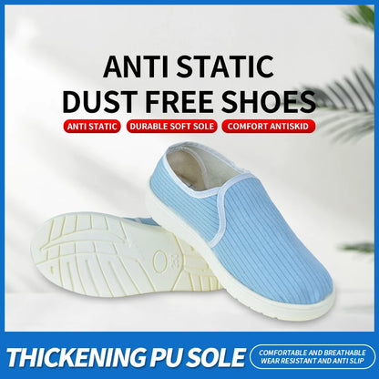 Light Blue Esd Shoes Conductive Safety Working Shoe Esd Safety Footwear Navy Blue Pu Sole Esd Mesh Working Boots