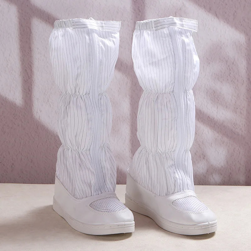 SPU PU Leather PVC Sole Outsole Cleanroom Long Workshop Operating Boots Antistatic Rigger Boots Construction Esd Boot
