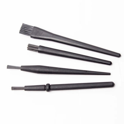 Industrial Small Black Round Handle SMT Machine Black Carbon Fiber Antistatic Cleanroom Conductive ESD Brush for PCB Cleaning