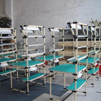 Customized Lean Pipe Racking System Esd Work Tables Production Line Table for Workshop