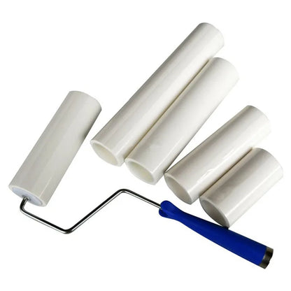 White Blue Industrial Clean Room Disposable Roller PCB Electric Adhesive PE Sticky Wall Floor Lint Removing Dust Cleaning Roller