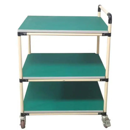 Industrial ESD Lean Tube Cart Workshop Trolley Multi Layer Aluminum Pipe Material Rack