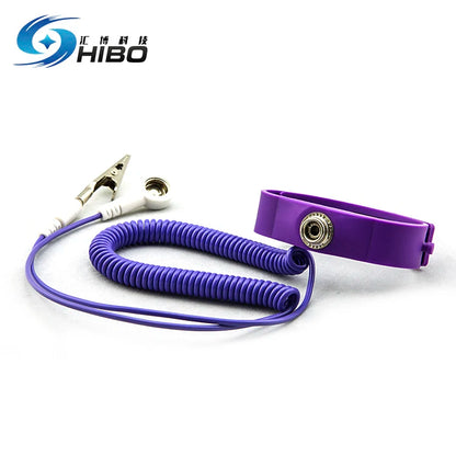 Custom Anti Static Adjustable Wrist Band Anti-static Bracelets Antistatic Grounding Cord ESD Wrist Strap ESD Wrist Wtrap Elastic