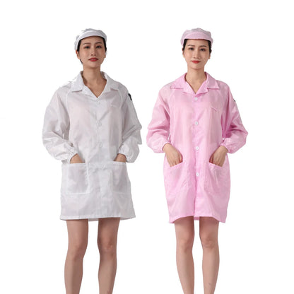 5mm Stripe/Grids Esd Clothes Esd Lab Coat Anti-static Clothing for Food Industry
