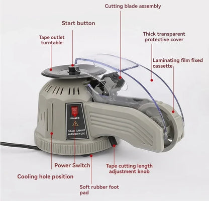 Turntable Tape Machine Zcut-2 Automatic Tape Cutting Cutter Packaging Machine Automatic Tape Cutting Machine 110V/220V